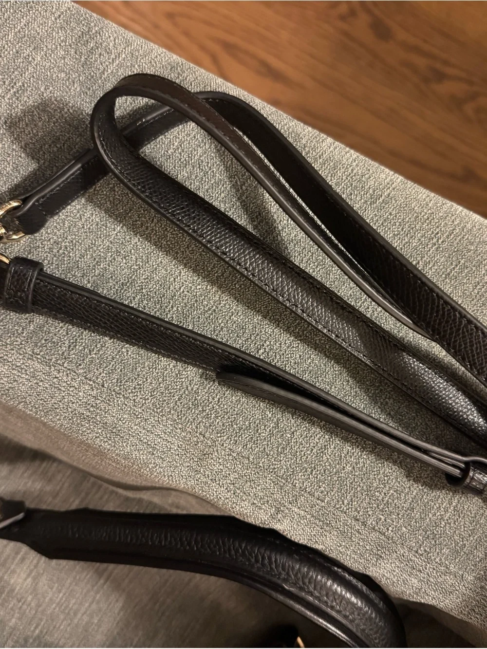 Michael Kors Black Pebbled Leather Shoulder Hobo with Gold Buckle Detail